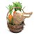 Cesta de Rattan com Coelho de Palha e Cenouras 21cm - Coleção Amendoa - Ref 1010567 Páscoa Cromus - Imagem 1