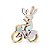 Coelho Decorativo de Madeira Andando de Bicicleta com Balões 19x15cm - Coleção Fun - Ref 1013668 Páscoa Cromus - Imagem 1