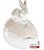 Pote Bomboniere de Cerâmica Ovo com Coelho de Páscoa Branco Perola - Coleção Perola - Ref 1014808 Páscoa Cromus - Imagem 3