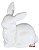 Coelho Decorativo de Cerâmica Branco Sentado 10.5cm - Coleção Matte - Ref 1014655 Páscoa Cromus - Imagem 1