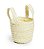 Cesta de Palha com Alça - Branca 14x9x9cm - Coleção Cestas e Potes - Ref 1820074 Cromus - Imagem 1