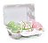 Caixa com Ovos Para Pendurar Tipo Galinha Sortido Verde e Rosa Jogo com 6 Unidades - Coleção Picolé - Ref 1620245 Páscoa Cromus - Imagem 1