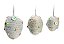 Kit com Três Ovos Para Pendurar Decorados com Juta e Botões P/M/G - Coleção Crocante - Ref 1521691 Páscoa Cromus - Imagem 1