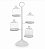 Suporte Para Doces e Cupcake com 4 Cúpulas Brancas de Vidro 47cm - Coleção Cake - Ref 1320542 Cromus - Imagem 1