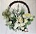 Guirlanda Cesta Decorativa de Cipó com Flores Brancas e Coelho de Palha Branco 42x45cm - Guirlandas e Arranjos de Páscoa - Ref 1920857B Páscoa Cromus - Imagem 1