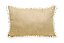 Almofada Retangular Lisa Bege com Pom Pom na Borda 30x49cm - Coleção Home Sweet Home - Ref 1823991 Cromus - Imagem 1