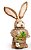 Coelho de Palha em pë com Cesta de Cenouras 40cm - Coleção Pé de Moleque - Ref 1826579 Páscoa Cromus - Imagem 1