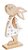 Coelha Decorativa de Madeira com Vestido Branco 20cm - Coleção Fun - Ref 1826670F Páscoa Cromus - Imagem 1