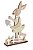 Coelha Decorativa de Madeira com Pá na Mão 23cm - Coleção Fun - Ref 1827327F Páscoa Cromus - Imagem 1