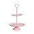 Suporte Para Doces de Metal 2 Andares Rosa Candy Borda Coração - Coleção Cake - Ref 1421428 Cromus - Imagem 1