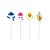 Pick Decorativo Longo Festa Baby Shark com 8 Unidades - Ref 23012045 Cromus - Imagem 1