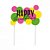 Topo de Bolo Festa Neon Happy Birthday - Ref 23011856 Cromus - Imagem 1