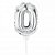 Mini Balão Auto Inflável 19cm Prata Numero 0 - Ballon Cake - Ref 29002742 Cromus - Imagem 1