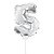 Mini Balão Auto Inflável 19cm Prata Numero 5 - Ballon Cake - Ref 29002747 Cromus - Imagem 1