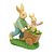 Coelho de Resina com Carrinho de Mão e Coelhinho 20x10x14.5cm - Coleção Ternura - Ref 1014711 Páscoa Cromus - Imagem 1