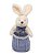 Bolsinha Redonda de Páscoa com Mini Coelho de Pelúcia Azul 19cm - Ref 1826726 Páscoa Cromus - Imagem 1
