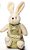 Bolsinha Redonda de Páscoa com Mini Coelho de Pelúcia Verde 19cm - Ref 1720433VD Páscoa Cromus - Imagem 1
