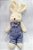 Mini Coelho de Pelúcia Roupa Azul Jeans Perna Articulada 20cm - Mini Coelhos - Ref 1826724 Páscoa Cromus - Imagem 1
