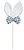 Pick Orelha de Coelho de Pelúcia com Laço Xadrez Azul 20cm com 1 Un - Coleção Popcorn - Ref 1013252 Páscoa Cromus - Imagem 1