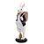 Coelho Branco de Resina com Smoking e Cesta nas Costas 33cm - Coleção Black Label - Ref 1014457 Cromus - Imagem 1