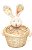 Cesta de Páscoa Coelho Florido Amarelo com 1 Unidade - Coleção Daisy - Ref 1013271 Páscoa Cromus - Imagem 1
