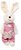 Mini Coelho de Pelúcia Florido Rosa 22cm - Coleção Daisy - Ref 1013200MR Páscoa Cromus - Imagem 1