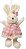Mini Coelha de Pelúcia Xadrez Rosa 15cm - Coleção Pop Corn - Ref 1013202FR Páscoa Cromus - Imagem 1