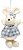 Mini Coelha de Pelúcia Xadrez Azul 15cm - Coleção Pop Corn - Ref 1013202FA Páscoa Cromus - Imagem 1