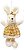 Mini Coelha de Pelúcia Xadrez Amarelo 15cm - Coleção Pop Corn - Ref 1013202AF Páscoa Cromus - Imagem 1