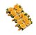 Prendedor de Madeira Decorado com Flor de Papel Amarela - Ref 1230145 Cromus - Imagem 1