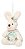 Mini Coelha de Pelúcia com Roupa Floral Verde 11cm - Coleção Pot Pourri - Ref 1826734FV Cromus - Imagem 1