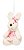 Mini Coelha de Pelúcia com Roupa Floral Rosa 11cm - Coleção Pot Pourri - Ref 1826734FR Cromus - Imagem 1