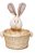 Cesta de Páscoa de Vime com Coelho de Pelúcia Poá Nude 20x18x18 - Ref 1827269 Páscoa Cromus - Imagem 1