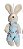 Mini Coelho de Pelúcia Articulado com Roupa Floral Azul 22cm - Coleção Ice Cream - Ref 1620952V Páscoa Cromus - Imagem 1
