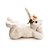 Coelha de Palha Branca Deitada de Barriga com Flores na Cabeça 25x30cm - Coleção Arroz Doce - Ref 1012804 Páscoa Cromus - Imagem 1