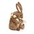 Coelha de Palha Sentada com Filhote e Flores no Pescoço 25x23cm - Coleção Brisa - Ref 1012856 Páscoa Cromus - Imagem 1