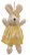 Mini Coelha de Pelúcia Xadrez Amarelo 15cm - Coleção Beijinho - Ref 1321179F Páscoa Cromus - Imagem 1