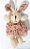 Mini Coelha de Pelúcia Vestido Rosa Floral 16cm - Ref 1220660 Páscoa Cromus - Imagem 1