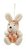 Mini Coelha de Pelúcia Xadrez Laranja 10cm - Coleção Beijinho - Ref 1321169F Páscoa Cromus - Imagem 1