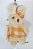 Mini Coelha de Pelúcia Xadrez Laranja 10cm - Coleção Beijinho - Ref 1321163F Páscoa Cromus - Imagem 1