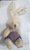 Mini Coelho de Pelúcia Sentada com Macacão Glitter Lilas 15cm - Coleção Suspiro - Ref 1220703 Páscoa Cromus - Imagem 1