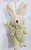 Mini Coelho de Pelúcia Macacão Flor Verde 15cm com Bolsa nas Costas - Ref 1321095 Páscoa Cromus - Imagem 1