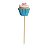Palito Para Petiscos com Cupcake de Resina Azul e Rosa Jogo com 6 Unidadades - Ref 1421233 Cromus - Imagem 1