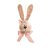 Enfeite Para Pendurar Cabeça de Coelha com Laço Xadrez Rosa 20x10x7cm - Coleção Terracota - Ref 1016040 Páscoa Cromus - Imagem 1