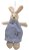 Mini Coelha de Pelúcia com Vestido Azul com Flor 28cm - Ref 1321090 Páscoa Cromus - Imagem 1