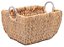 Cesta de Palha Trançada com Alça de Ferro 30X38X21cm - Home Decor - Ref 1021466 Cromus - Imagem 1