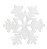 Floco de Neve Decorativo Branco com Glitter 24x24cm - Ref 1205827 Cromus - Imagem 1