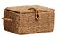 Cesta Baú Retangular de Fibra de Capim Armação de Ferro com Tampa 30x22x15cm - Cestaria Home - Ref 1592313P Cromus - Imagem 1