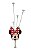 Suporte Para 5 Balões com Cabeça Minnie em MDF - Festa Minnie - Ref MN1002 Grintoy - Imagem 1