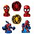 Decoração Enfeite de Mesa Festa Homem Aranha com 6 Unidades - Ref 3332067 - Piffer - Imagem 1